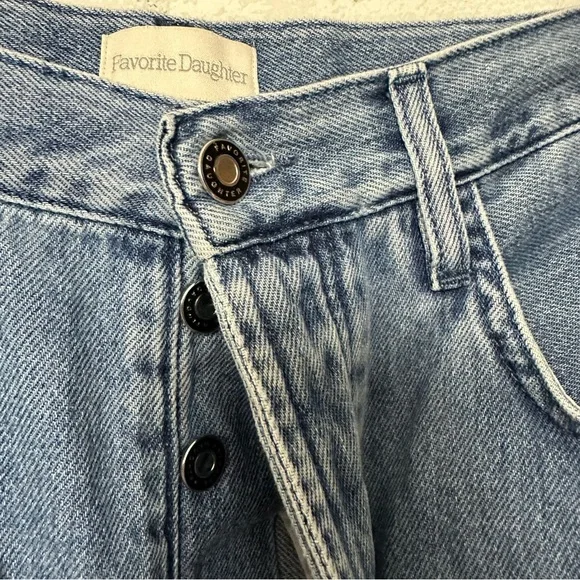 Favorite Daughter the Carly Cargo Jeans Highway High Rise Wide Leg 31 Cotton - Picture 9 of 14